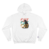 Cat hoodie with puma panther design retro vintage lettering