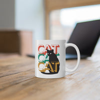 Mug for tea, coffee with puma panther cat silhouette