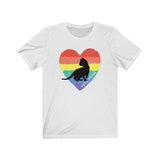 Gay pride month shirt cat kitten heart