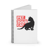 Pet your cat artwork cover spiral notebook