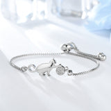 Adorable cat jewelry adjustable bracelet kitten playing with a ball