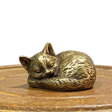Brass figurine of sleeping cat