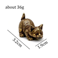 Kitty figurines real brass different types